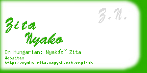 zita nyako business card